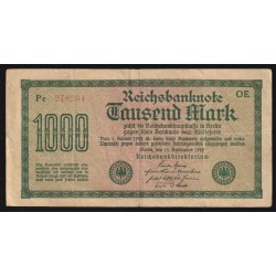 GERMANY - PICK 76 b - 1000 MARK - 15/09/1922