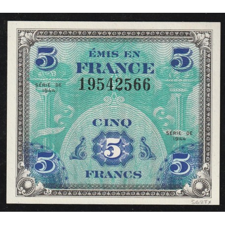 FRANCE - 5 FRANCS DRAPEAU - JUIN 1944 - PICK 115