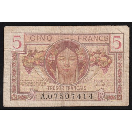 FAY VF 29/01 - 5 FRANCS TRESOR FRANCAIS - 1947