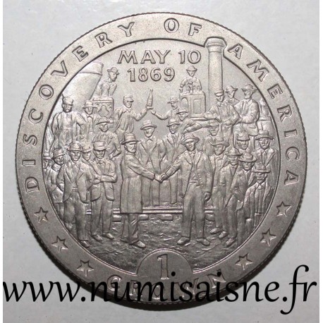 ISLE OF MAN - KM 312 - 1 CROWN 1992 - 500 years of the discovery of America