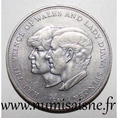 GREAT BRITAIN - KM 920 - 25 NEW PENCE 1981 - MARRIAGE OF CHARLES AND DIANA
