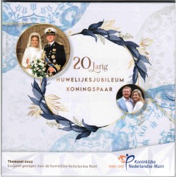 PAYS BAS - COFFRET EURO BRILLANT UNIVERSEL 2022 - 20 ANS ANNIVERSAIRE DE MARIAGE - 8 PIECES (3.88 euros)