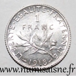 GADOURY 467 - 1 FRANC 1918 - TYPE SEMEUSE - KM 844