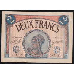 75 - PARIS - 2 FRANCS - 10/03/1920 - HANDELSKAMMER