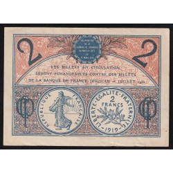 75 - PARIS - 2 FRANCS - 10/03/1920 - CHAMBER OF COMMERCE