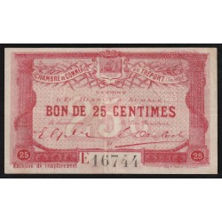 COUNTY 76 - LE TREPORT - CHAMBER OF COMMERCE - 25 CENTIMES - XF/UNC