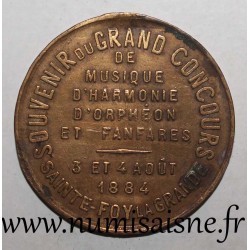 33 - SAINTE FOY LA GRANDE - Concours de musique d'harmonie d'orphéon et fanfares - 1884