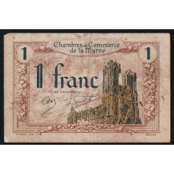 COUNTY 51 - MARNE - CHAMBER OF COMMERCE - 1 FRANC - 10/10/1920