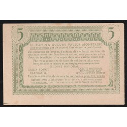 BON DE SOLIDARITÉ - PICK 4 - 5 FRANCS 1941 - 1942 - TYPE PÉTAIN