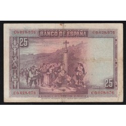 SPAIN - PICK 74 b - 25 PESETAS - 15/08/1928