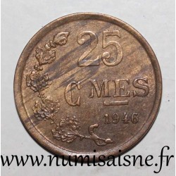 LUXEMBOURG - KM 45 - 25 CENTIMES 1946