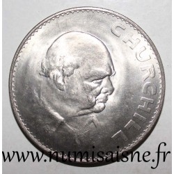 VEREINIGTES KÖNIGREICH - KM 910 - 1 KRONE 1965 - Tod von Sir Winston Churchill