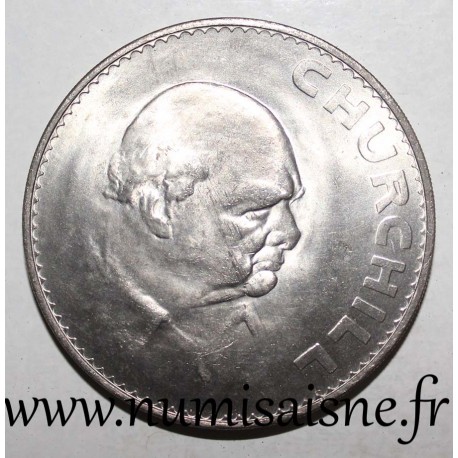 UNITED KINGDOM - KM 910 - 1 CROWN 1965 - Death of Sir Winston Churchill