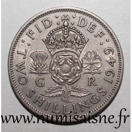 GREAT BRITAIN - KM 878 - 2 SHILLING 1949 - GEORGE VI