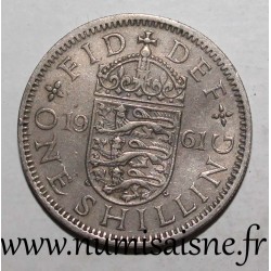 GRANDE BRETAGNE - KM 904 - 1 SHILLING 1961 - ELISABETH II