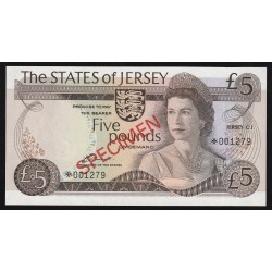 JERSEY - 5 POUNDS - SPECIMEN