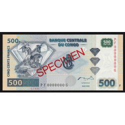 CONGO - 500 FRANCS - SPECIMEN - 2002