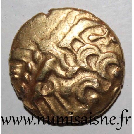 SUESSIONNES - AREA OF SOISSONS - GOLD STATER SAID WITH ANCHOR - Rarity R1