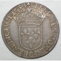 Gad 169 - LOUIS XIV - 1/2 ECU A LA MECHE LONGUE - 1654 C - TTB