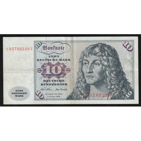 DEUTSCHLAND - PICK 31 a - FEDERAL REPUBLIC - 10  DEUTSCHE MARK - 2.01.1970