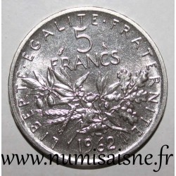 FRANCE - KM 926 - 5 FRANCS 1962 - TYPE SOWER
