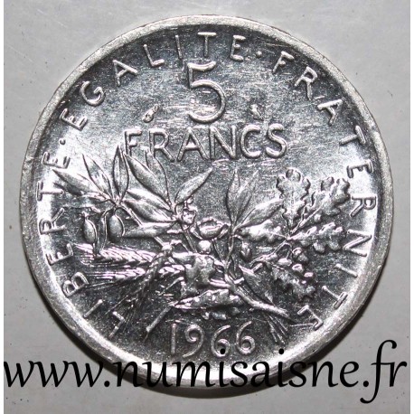 FRANCE - KM 926 - 5 FRANCS 1966 - TYPE SOWER