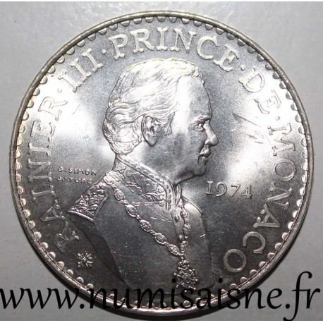 MONACO - KM 152 - 50 FRANCS 1974 - 25 YEARS OF THE REIGN OF PRINCE RAINIER III