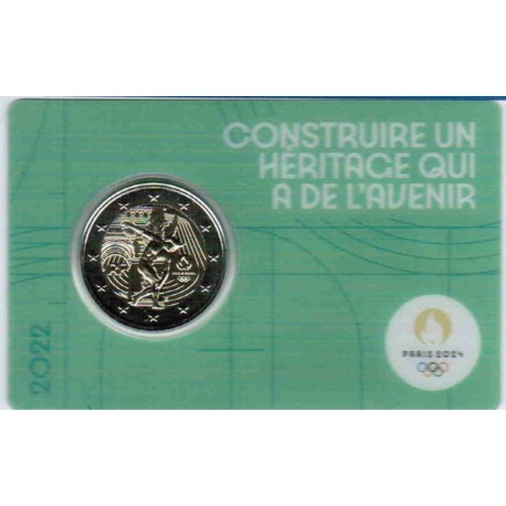 FRANCE - 2 EURO 2022 - OLYMPIC GAMES 2024 - GREEN COINCARD