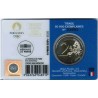 FRANCE - 2 EURO 2022 - OLYMPIC GAMES 2024 - BLUE COINCARD