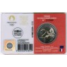 FRANCE - 2 EURO 2022 - OLYMPIC GAMES 2024 - RED COINCARD