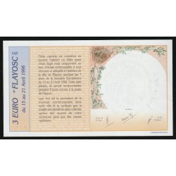 83 - FLAYOSC - EURO DES VILLES - 7 EURO - 15 AU 21 AVRIL 1996