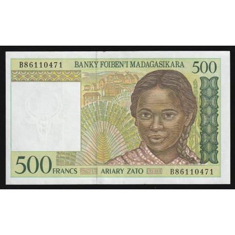 MADAGASCAR - PICK 75 b - 500 FRANCS (100 ARIARY) - ND 1994