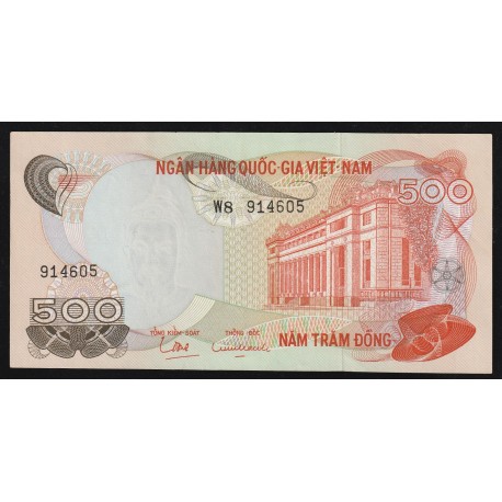 SOUTH VIETNAM - PICK 28 a - 500 DONG - ND (1970)