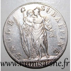ITALIEN - PIEDMONT - C 4 - 5 FRANCS AN 10 - 1801 - Subalpines Gallien