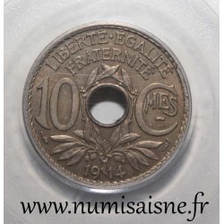 FRANCE - KM 866 - 10 CENTIMES 1914 - Underlined - Essai of Lindauer - PCGS MS66