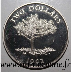 BERMUDA - KM 72 - 2 DOLLARS 1992 - CEDAR