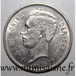 BELGIQUE - KM 98 - 5 FRANCS 1933 - tranche A - ALBERT 1er - Légende Flamande