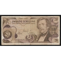 AUSTRIA - PICK 142 a - 20 SCHILLING - 02.07.1967