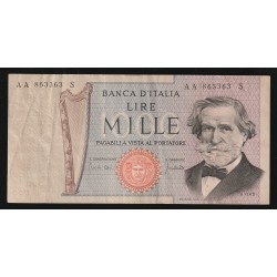 ITALIE - PICK 101 a - 1 000 LIRE - 25.3.1969