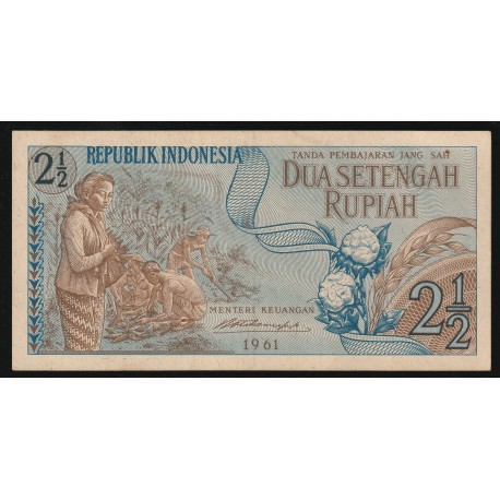 INDONESIA - PICK 79 - 2 1/2 RUPIAH - 1961