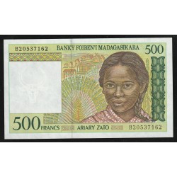 MADAGASCAR - PICK 75 b - 500 FRANCS (100 ARIARY) - ND 1994