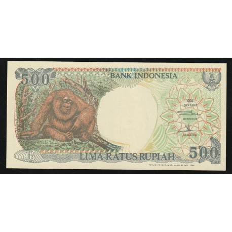 INDONESIA - PICK 128 g - 500 RUPIAH - 1992/1998 - ORANGUTAN