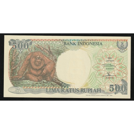 INDONESIEN - PICK 128 g - 500 RUPIAH - 1992/1998 - ORANG-Utan