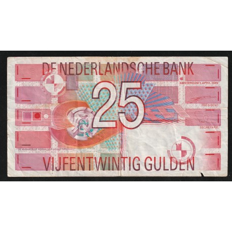 NETHERLANDS - PICK 100 - 25 GULDEN - 05/04/1989