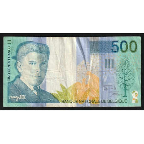 BELGIUM - PICK 149 - 500 FRANCS - UNDATED (1998)