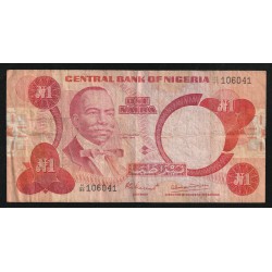 NIGERIA -  PICK 19 a - 1 NAIRA - NOT DATED (1979 - 1984)