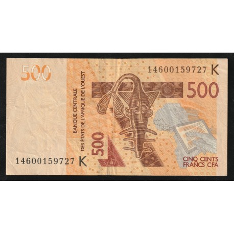 WEST AFRICAN STATES - SENEGAL - PICK 719 K.c  - 500 FRANCS (20)14 - SIGN 40 - B C E A O