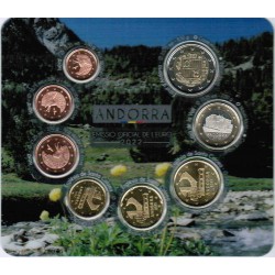 ANDORRA - EURO BRILLIANT UNCIRCULATED COIN SET 2022 - 8 COINS