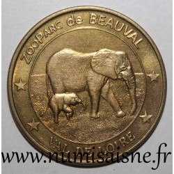 41 - BEAUVAL - ZOOPARC - Éléphant et Éléphanteau - Médailles et patrimoine