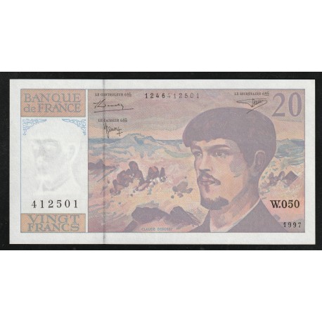 FRANCE - PICK 151 - 20 FRANCS DEBUSSY - 1997 - W.050 - PICK 151